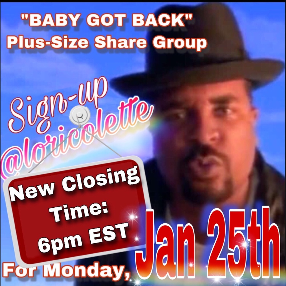CLOSED “Baby Got Back” Plus Size Share Group